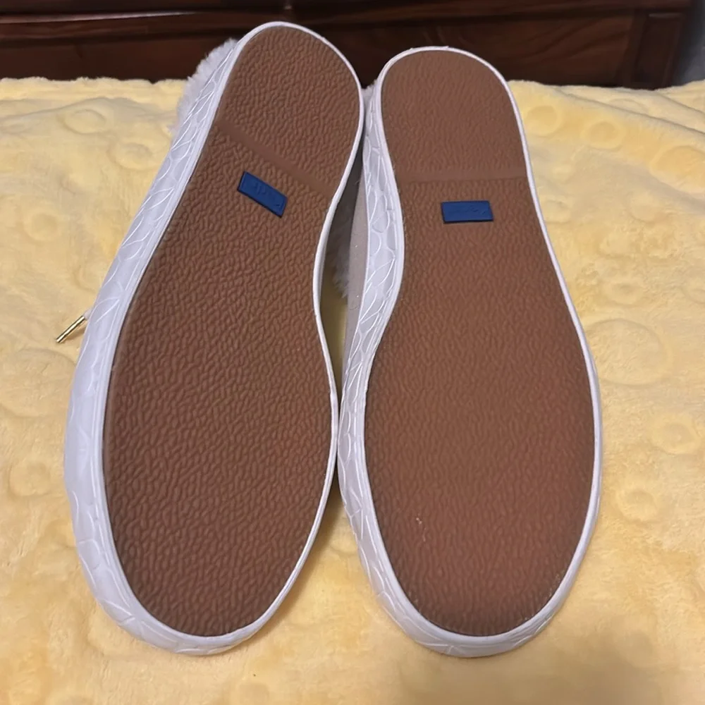 Keds Kate Spade White Sneakers with Faux Fur - Picture 5 of 7